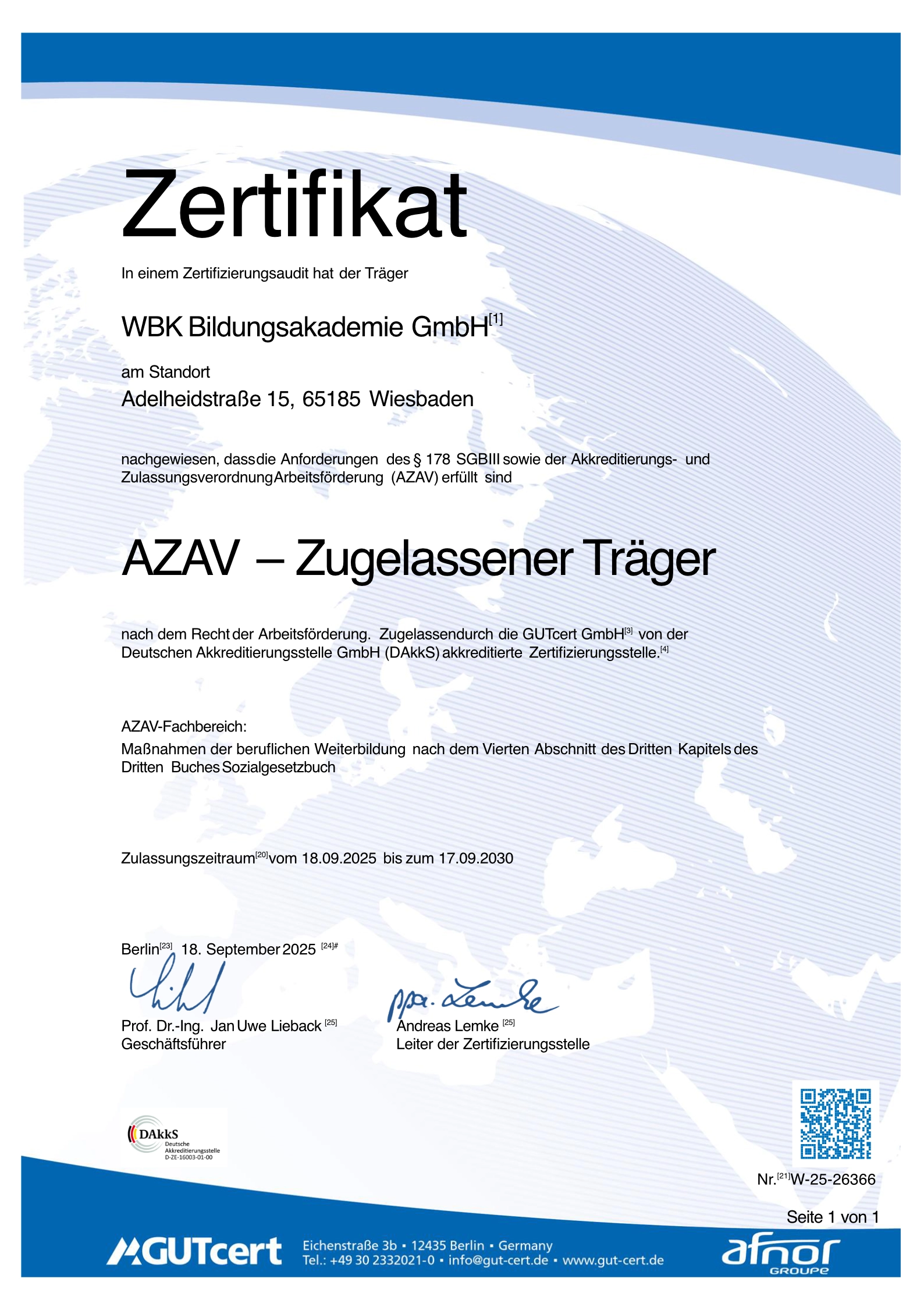Trägerzulassung nach AZAV